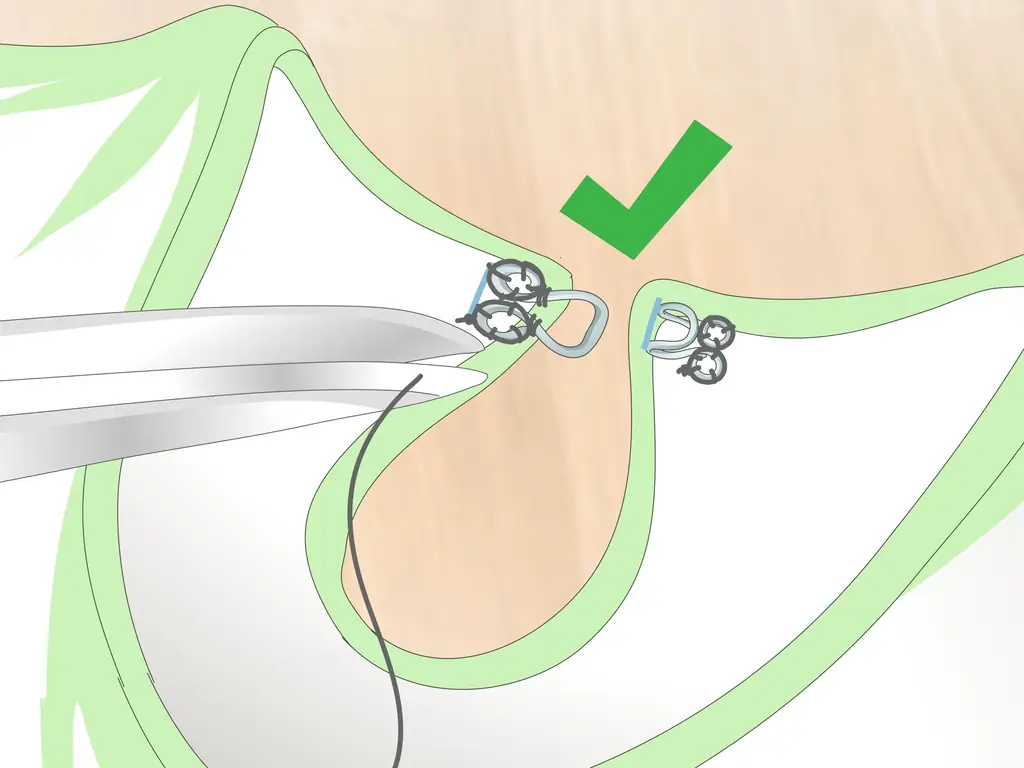 Как сшить крючок и ушко: 15 шагов (с рисунками)