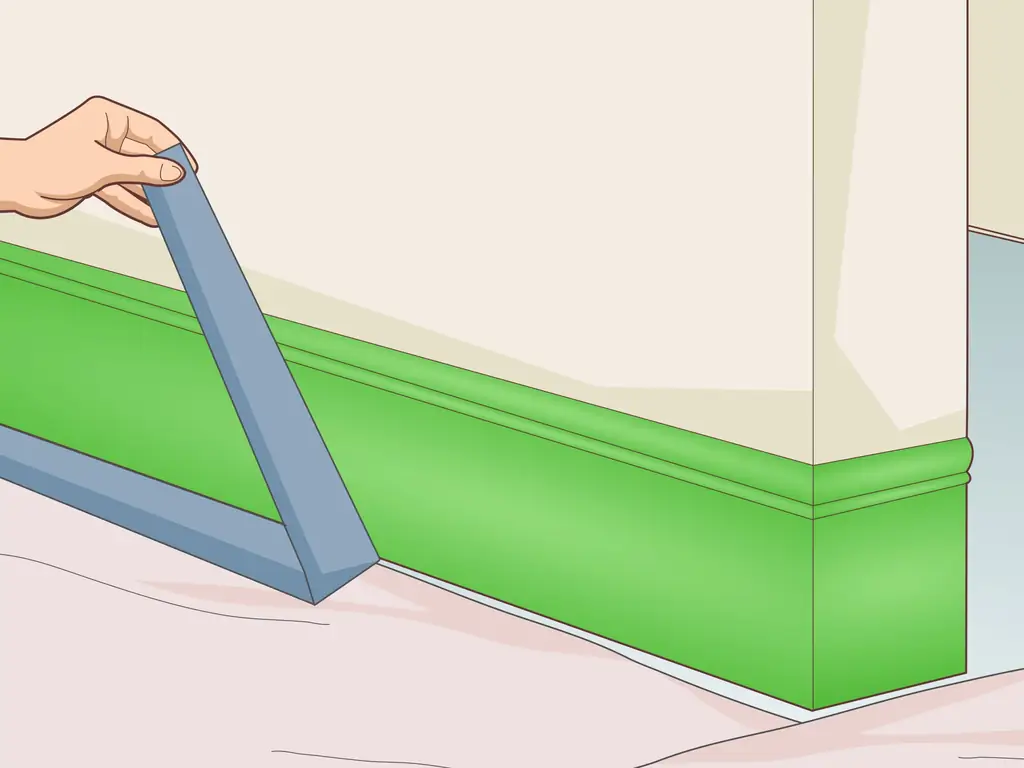 3 простых способа покраски плинтусов ковром