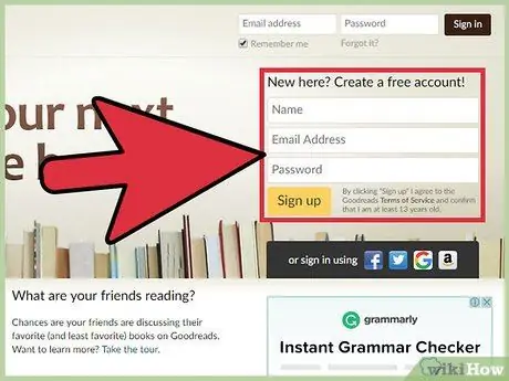 Используйте Goodreads, шаг 2 Используйте Goodreads, шаг 2