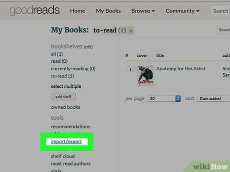 Экспорт списка книг на полках из Goodreads Шаг 2 Экспорт списка книг на полках из Goodreads Шаг 2