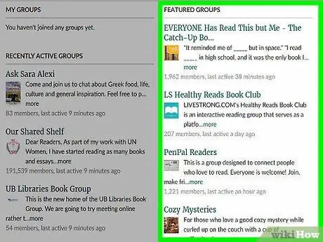 Используйте группы Goodreads, шаг 2 Используйте группы Goodreads, шаг 2