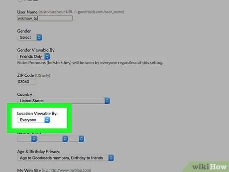 Управление информацией вашего общедоступного профиля на Goodreads Шаг 12