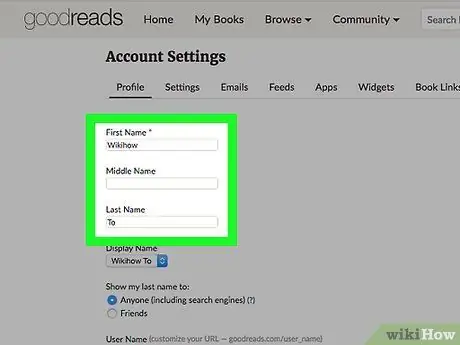 Управление информацией вашего общедоступного профиля на Goodreads Шаг 4