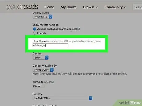 Управление информацией вашего общедоступного профиля на Goodreads Шаг 7