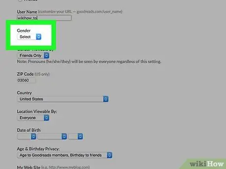 Управление информацией вашего общедоступного профиля на Goodreads Шаг 9