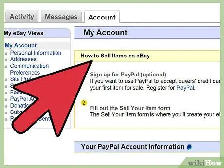 Продавайте книги на eBay Шаг 2