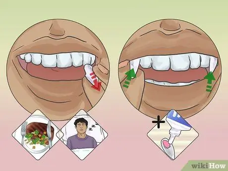 Нанесите клыки вампира без клея Шаг 6