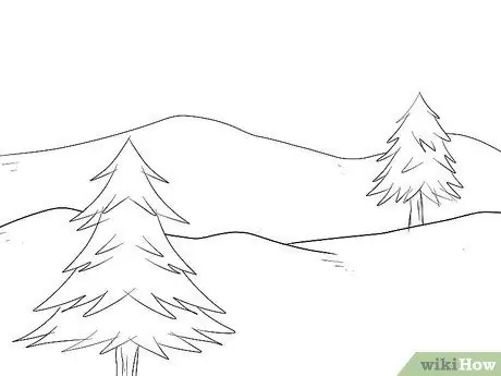Рисуем Рождественский пейзаж Шаг 3