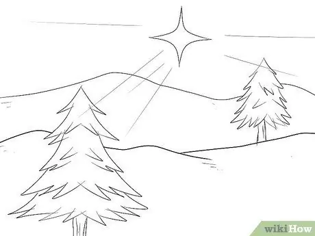 Рисуем рождественский пейзаж. Шаг 4