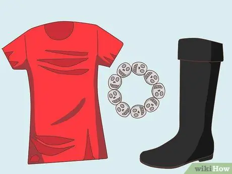 Сделайте костюм пирата для девочки на Хэллоуин. Шаг 1