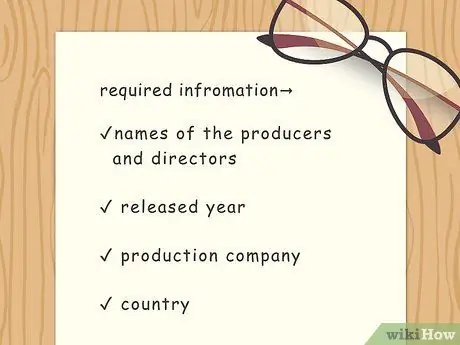 Цитируйте фильм в APA Step 1