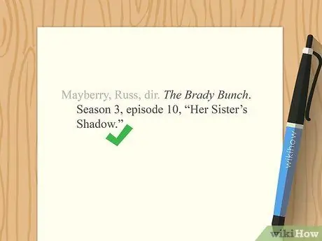 Процитируйте серию сериала, шаг 7 Процитируйте серию сериала, шаг 7