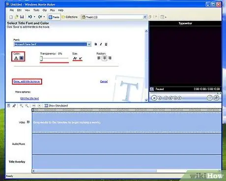 Добавление субтитров к фильму в Windows Movie Maker, шаг 4, пункт 2