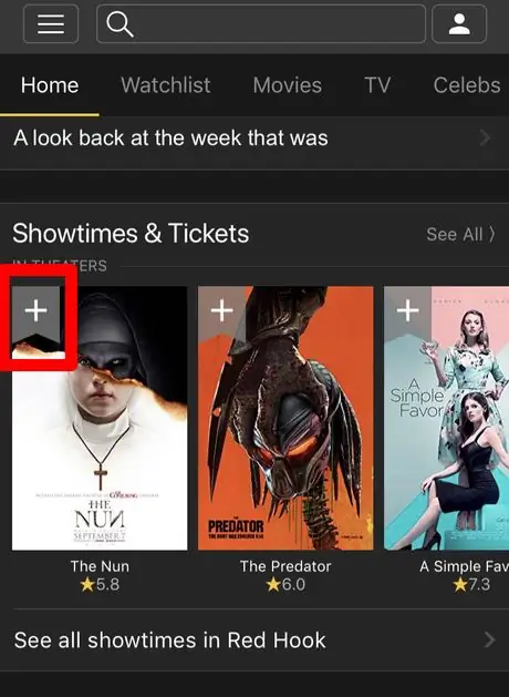 Добавьте элемент в свой список наблюдения на IMDb Method 1 Step 4