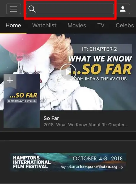 Добавьте элемент в свой список наблюдения на IMDb Method 2 Step 1