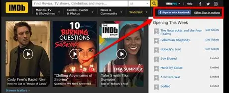 Создайте собственный список в IMDb Method 2 Step 1
