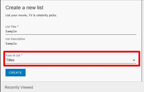 Создайте собственный список на IMDb Method 2 Step 6