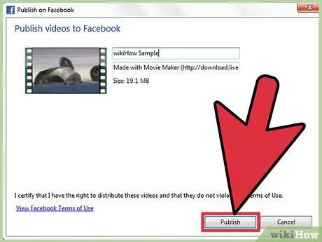 Опубликуйте свое видео в Facebook с помощью Windows Movie Maker. Шаг 6