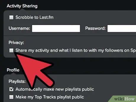 Измените настройки конфиденциальности на Spotify, шаг 1