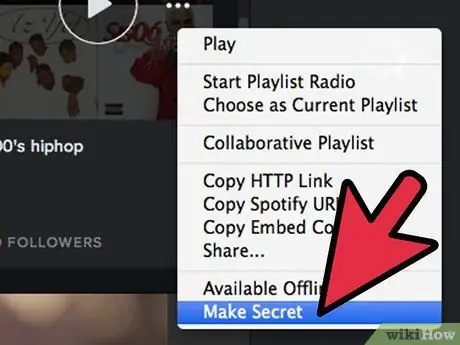 Измените настройки конфиденциальности на Spotify, шаг 2