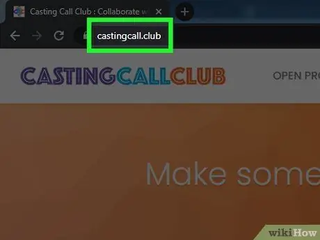 Создание трансляции вызова в Casting Call Club Шаг 1