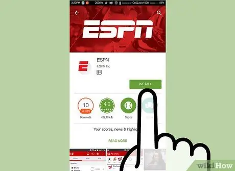 Смотрите ESPN в прямом эфире на устройстве Android Шаг 1 Пункт 1