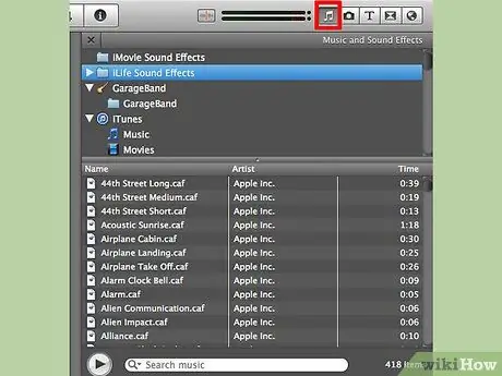 Добавьте Garageband в iMovie, шаг 2