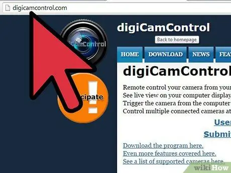 Привязать Nikon D3100 с помощью digiCamControl Шаг 1