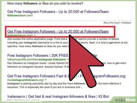 Получите поддельных подписчиков в Instagram, шаг 2