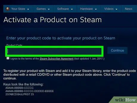 Используйте ключи Steam, шаг 3