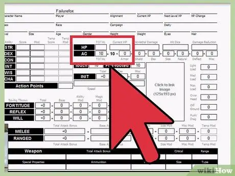 Заполните лист персонажа для Dungeons and Dragons 3.5 Шаг 4