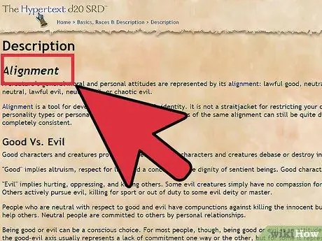 Выберите и правильно разыграйте свою жизненную позицию в Dungeons and Dragons V3.5 Шаг 1