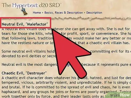 Выберите и правильно разыграйте свою жизненную позицию в Dungeons and Dragons V3.5 Шаг 10