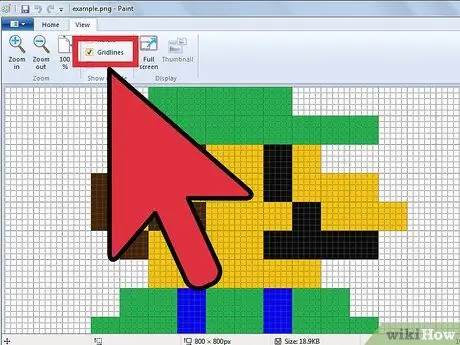 Сделайте пиксель-арт Minecraft Шаг 4
