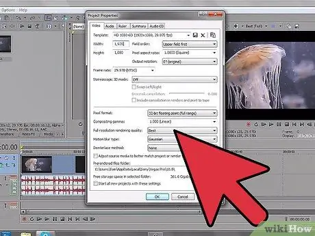 Рендеринг видео в HD с Sony Vegas Шаг 6