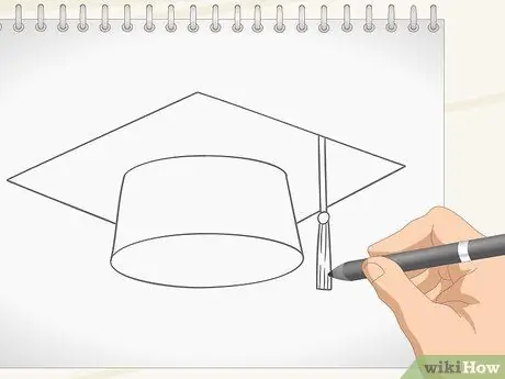Нарисуйте выпускной колпак. Шаг 12