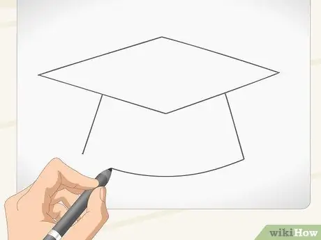 Нарисуйте выпускной колпак. Шаг 3