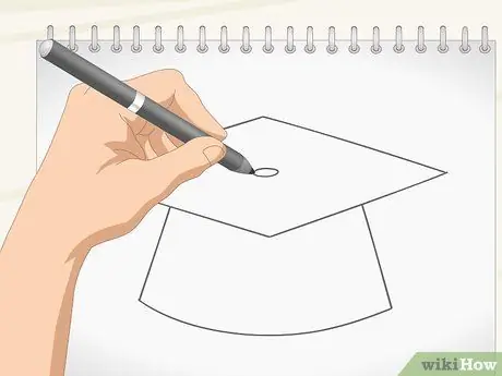 Нарисуйте выпускной колпак. Шаг 4