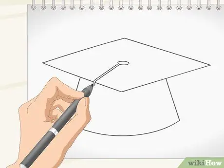 Нарисуйте выпускной колпак. Шаг 5