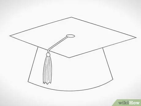 Нарисуйте выпускной колпак. Шаг 7