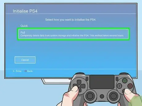 Восстановление заводских настроек PlayStation 4, шаг 5