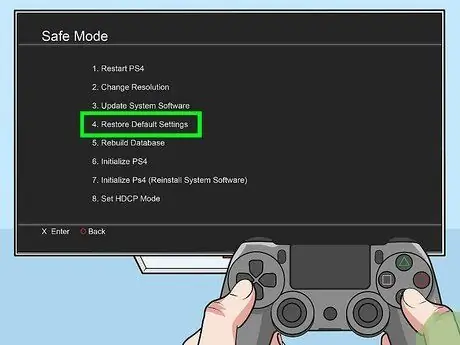 Восстановление заводских настроек PlayStation 4, шаг 8