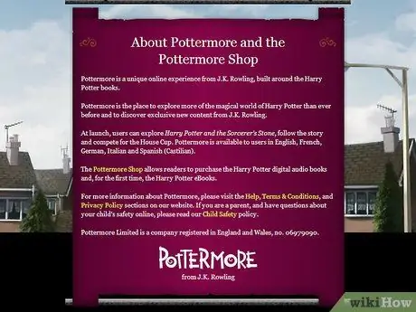 Присоединяйтесь к Pottermore Шаг 1