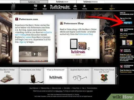 Присоединяйтесь к Pottermore Step 2