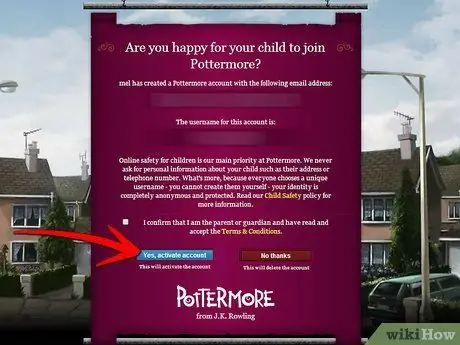 Присоединяйтесь к Pottermore Step 5
