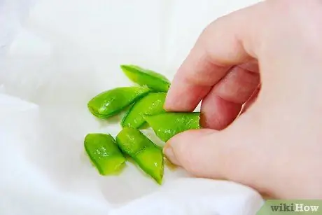 Чистый снежный горошек Шаг 11