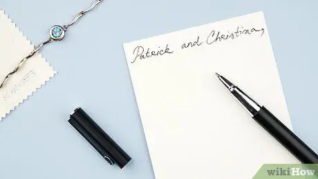 Подпишите свадебную открытку Шаг 1 Подпишите свадебную открытку Шаг 1