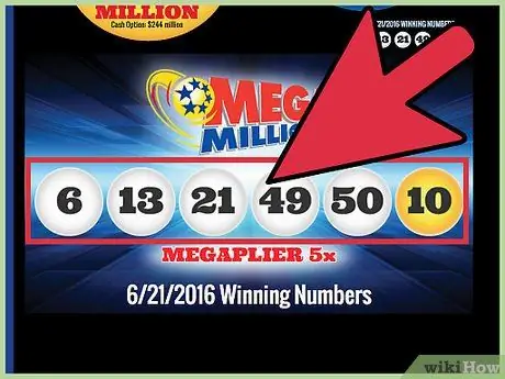 Проверьте числа Mega Millions Шаг 10