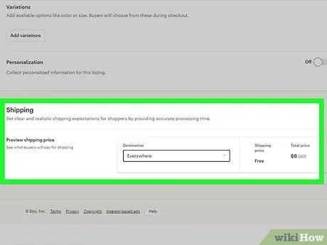 Добавьте товар в свой магазин Etsy. Шаг 13