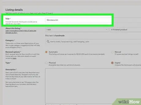 Добавьте товар в свой магазин Etsy. Шаг 9
